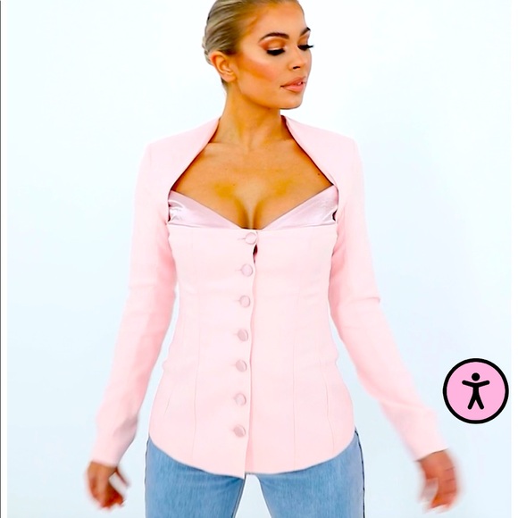 Pretty little thing blush button up corset - Picture 1 of 4